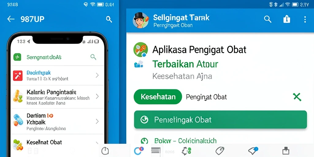Antarmuka aplikasi 987UP yang sederhana dan fungsional.
