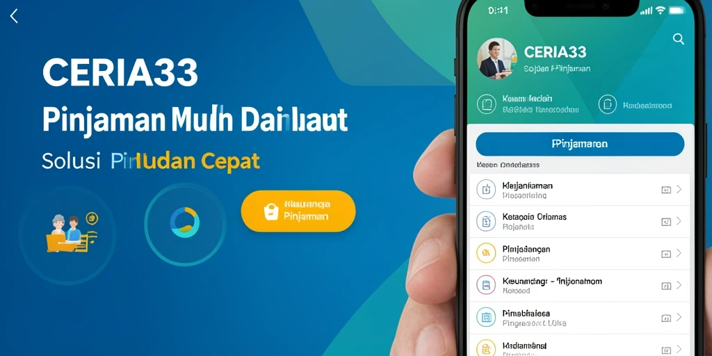 Tampilan antarmuka CERIA33 untuk pengajuan pinjaman yang mudah.
