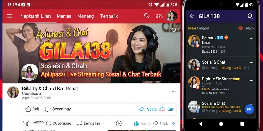 Tampilan antarmuka GILA138 yang menarik untuk Live Streaming.