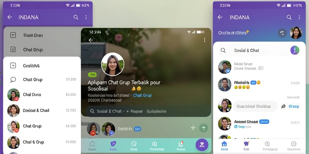Antarmuka pengguna yang intuitif dengan fitur Chat Grup.