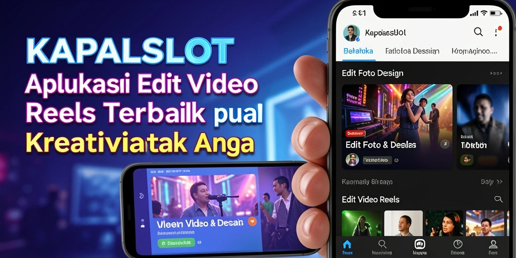 Antarmuka KAPALSLOT dengan berbagai fitur Edit Video Reels.