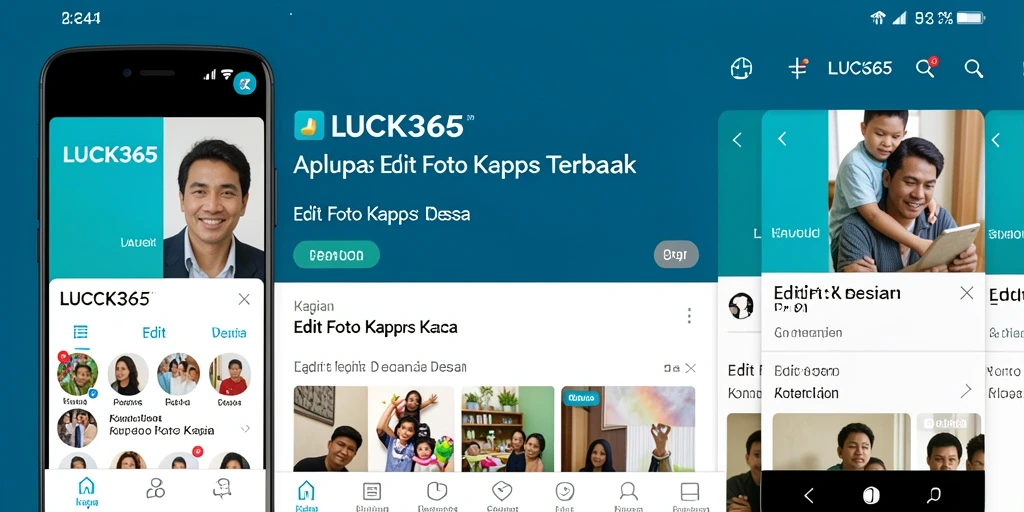 Antarmuka LUCK365 yang menarik untuk Edit Foto Kertas Kaca.
