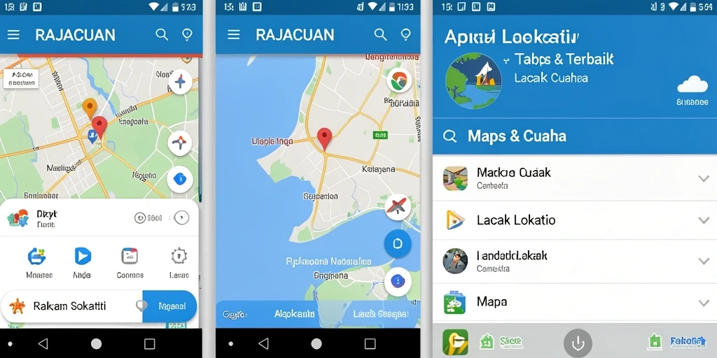 Tampilan antarmuka pengguna aplikasi Lacak Lokasi RAJACUAN yang informatif.