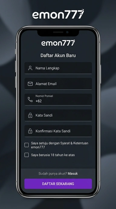 Buat Akun Baru emon777 dengan Mudah